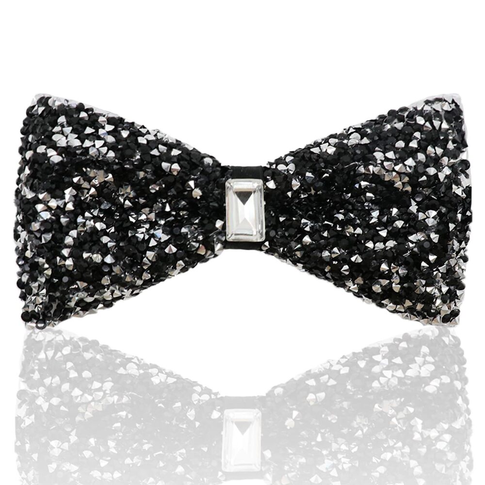 1620 Rhinestone Bow Tie , Bow Tie Adjustable Pre-Tied Bowtie for Wedding